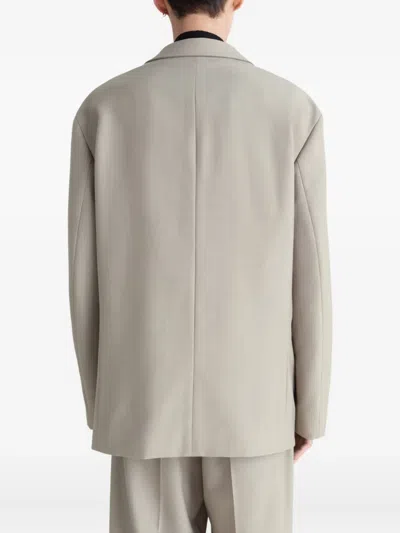 Lemaire Double-breasted Tailored Blazer In Neutral