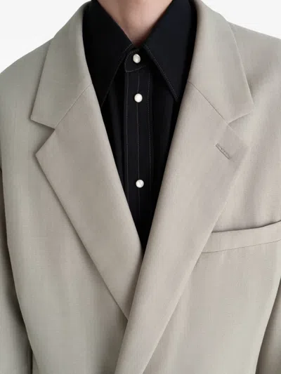 Lemaire Double-breasted Tailored Blazer In Neutral