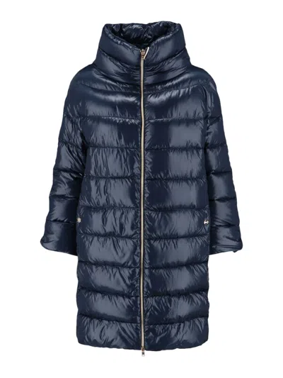 Herno Cleofe Down Jacket In Nylon In Blue
