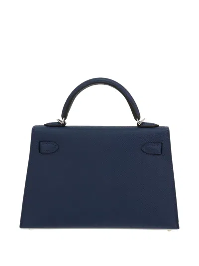 Pre-owned Hermes 2023 Kelly 20 Shoulder Bag In Blue