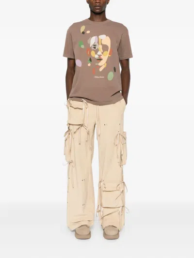 Kidsuper Face-print T-shirt In Brown