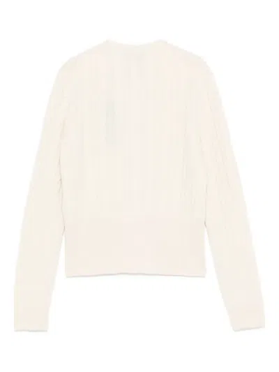 Lacoste Runway Cashmere Cable Knit Cardigan In Neutral