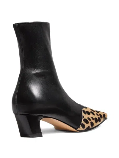 Khaite Nevada Stretch-leather Ankle Boots In Black