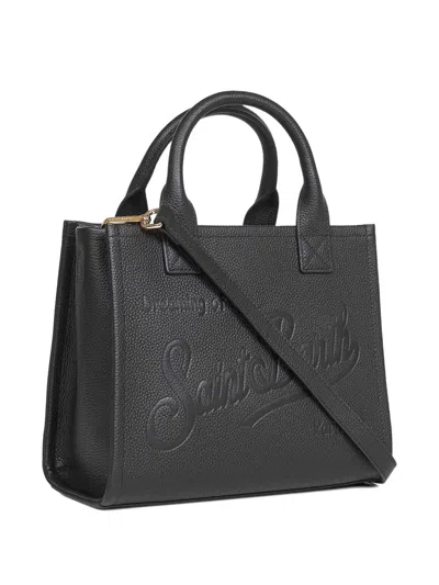 Mc2 Saint Barth Black Vanity Bag Midi Handbag In Black