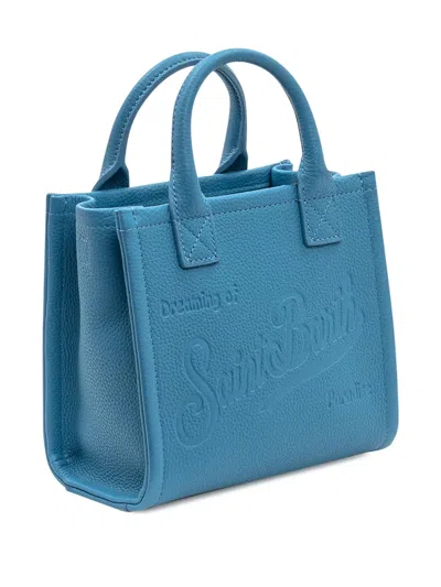 Mc2 Saint Barth Square Mini Bag Detachable Shoulder Strap In Blue