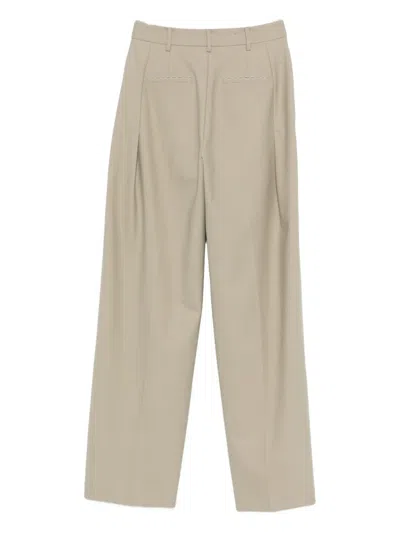 Patrizia Pepe Belt Loops Casual Pants In Neutral