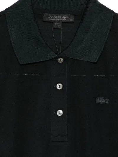 Lacoste Logo Patch Polo Shirt In Black