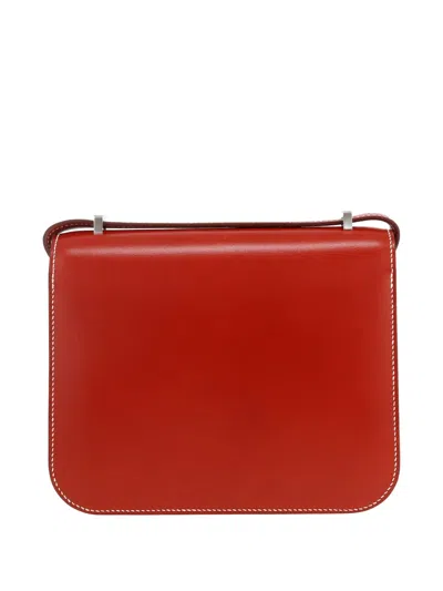 Pre-owned Hermes 2022 Mini Constance Shoulder Bag In Red
