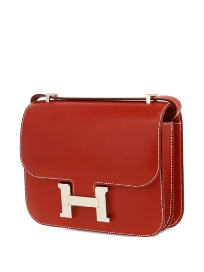 Pre-owned Hermes 2022 Mini Constance Shoulder Bag In Red