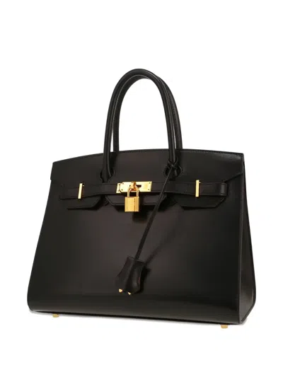 Pre-owned Hermes 2022 Birkin 30 Leather Handbag In Black