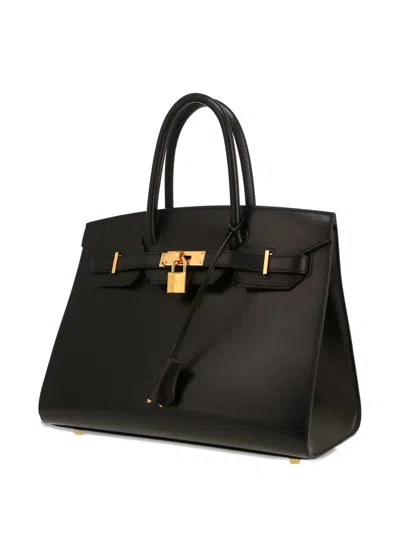 Pre-owned Hermes 2022 Birkin 30 Leather Handbag In Black