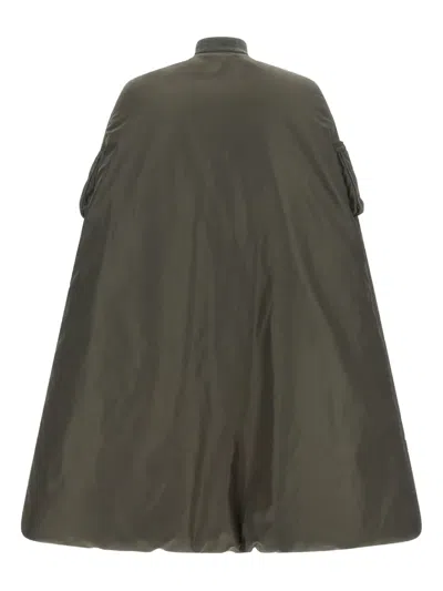 Junya Watanabe Oversized Bomber Style Cape Jacket In Green