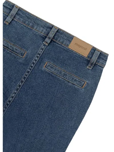 Mayoral Gradient-effect Denim Jeans In Blue