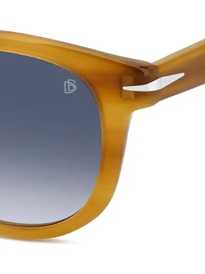 Eyewear By David Beckham Round-frame Sunglasses In Blue