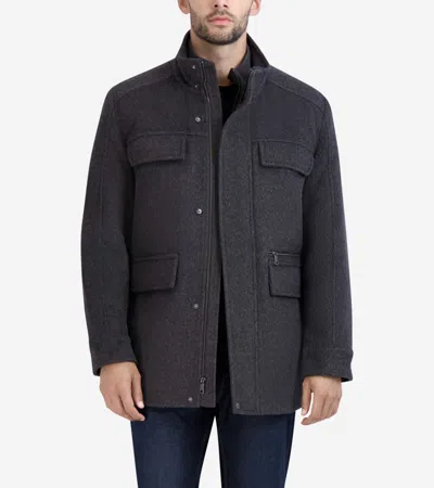 Cole Haan Men's Wool-blend Regular Fit Coat In Gray