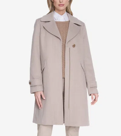 Cole Haan Wool-blend Coat In Neutral