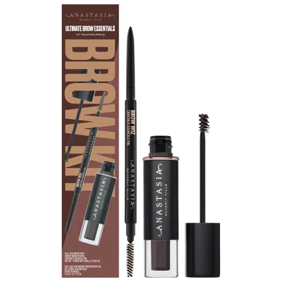 Anastasia Beverly Hills Ultimate Brow Essentials Kit Medium Brown In Black