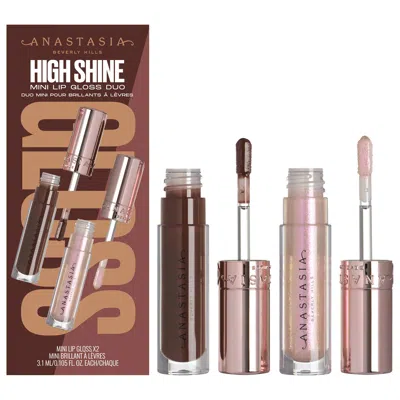 Anastasia Beverly Hills High-shine Mini Lip Gloss Duo - Aura + Molten In Brown