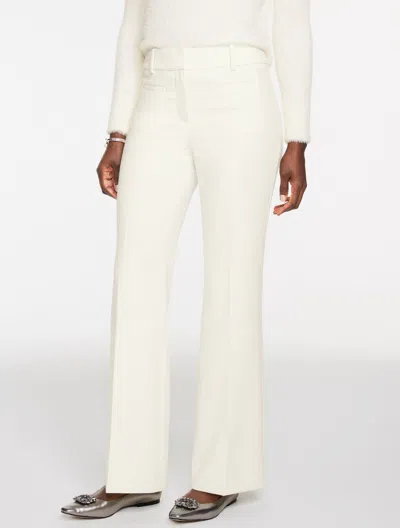 Talbots Plus Petite - Flare Leg Tailored Stretch Pants - Ivory - 14  In White