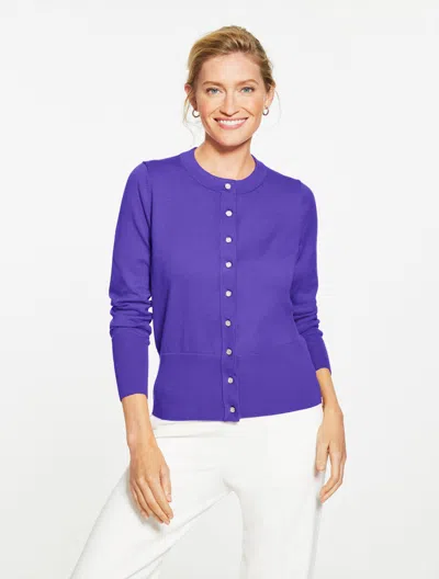 Talbots Plus Size - Occasion Cardigan Sweater - Brilliant Purple - 2x  In Purple