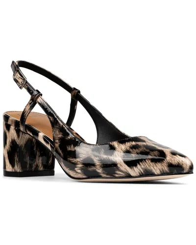 Donald Pliner Shanie Leather Sling Back In Animal Print