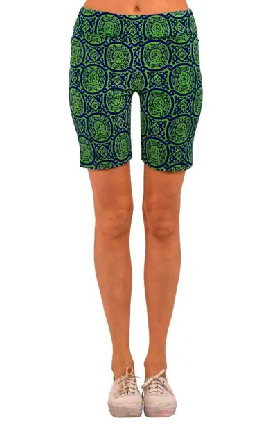 Gretchen Scott Gripeless Bermudda Short In Royal/kelly In Multi