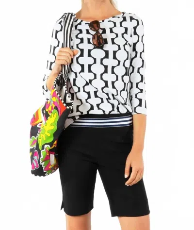 Gretchen Scott Gripeless Bermuda Short In Black In Black