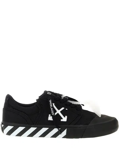 Off-white Round-toe Low-top Casual Shoes In Black