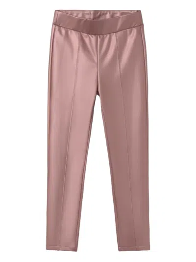 Mayoral Metallic-effect Leggings In Pink