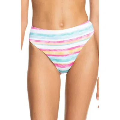 Roxy Island In The Sun Mid Bikini Bottom In Multi In Multi