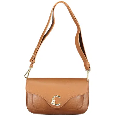 Coccinelle Brown Leather Handbag In Pink