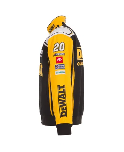 Jh Design Men's Black/yellow Christopher Bell Dewalt Full-snap Twill Uniform Jacket In Yellow