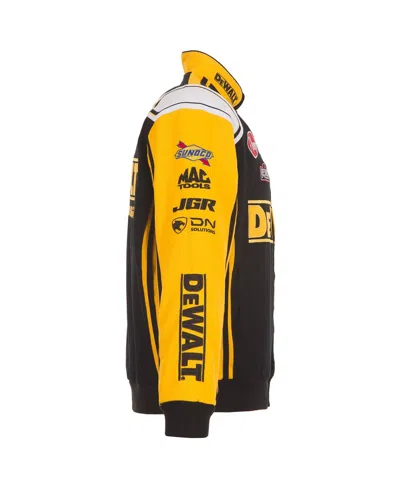 Jh Design Men's Black/yellow Christopher Bell Dewalt Full-snap Twill Uniform Jacket In Yellow