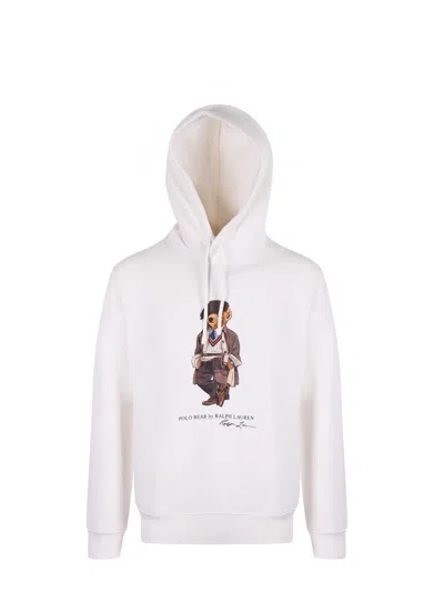 Polo Ralph Lauren Long Sleeve Hoodie In White