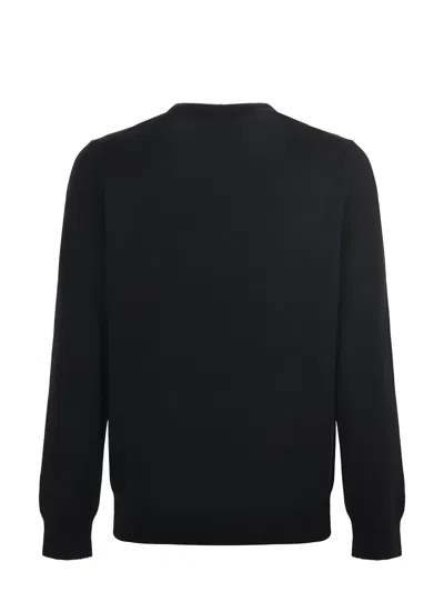 Polo Ralph Lauren Wool Slim Fit Sweater With Logo Embroidery In Black