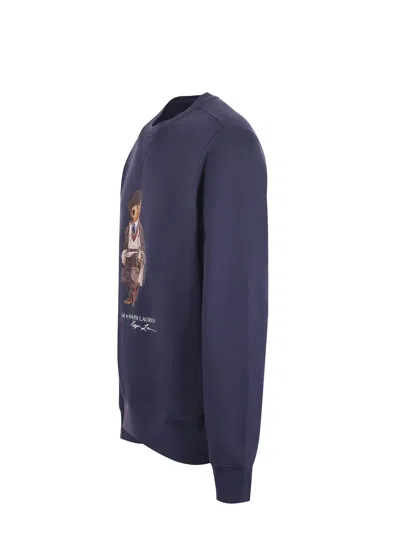 Polo Ralph Lauren Hoodie Man Ralph Lauren - Lscnm4 Long Sleeve Sweatshirt - Blue In Blue
