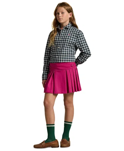Polo Ralph Lauren Pleated Ponte Skort In Pink