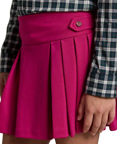 Polo Ralph Lauren Pleated Ponte Skort In Pink
