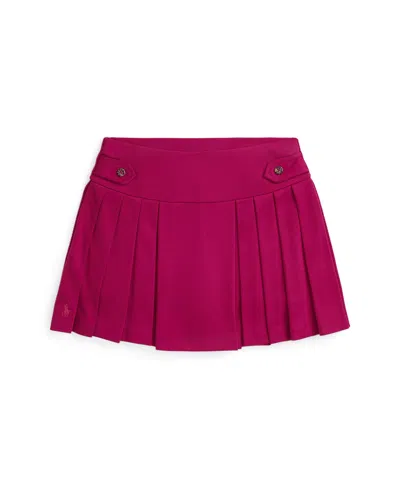 Polo Ralph Lauren Pleated Ponte Skort In Pink