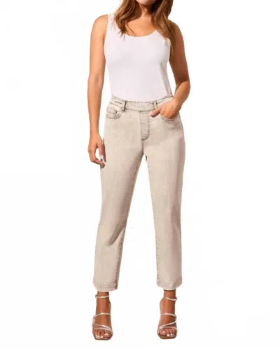 Tribal Audrey Pull-on Crop Jean 26" In Shadow Mist In Neutral