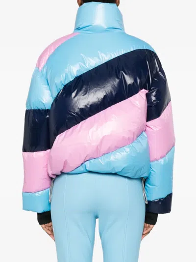 Perfect Moment Mojo Striped Down Ski Jacket In Multi