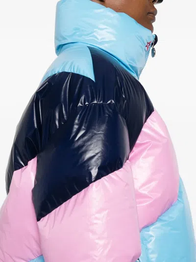 Perfect Moment Mojo Striped Down Ski Jacket In Multi