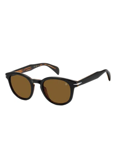Eyewear By David Beckham Round-frame Sunglasses In Brown