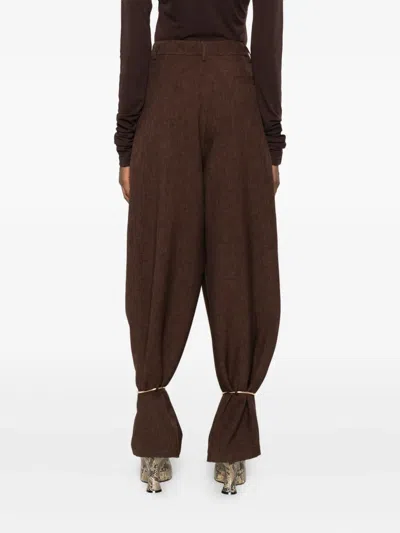 Darkpark Ring-cuff Trousers In Brown