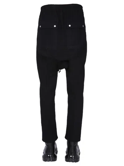 Rick Owens Bela Heavy Cotton Poplin Pants In Black