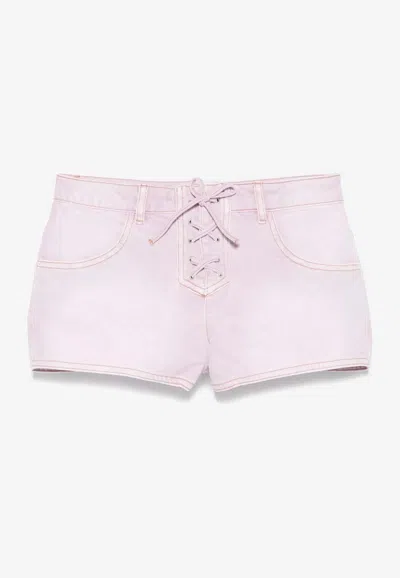 Isabel Marant Tailored Shorts With Multiple Pockets In Pink
