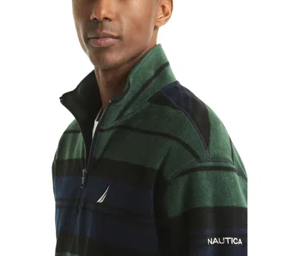 Nautica Men's Allover Striped Pullover Sweater In Green