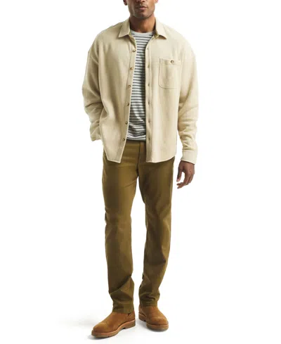 Nautica Men's Pique Double Knit Long Sleeves Shirt In Neutral