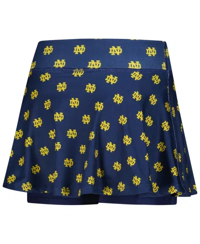 Zoozatz Big Girls Navy Notre Dame Fighting Irish All-over Print Tennis Skort In Blue