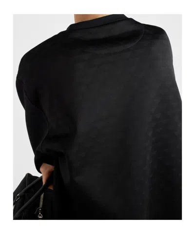 Prada Technical Fabric Sweatshirt In Black